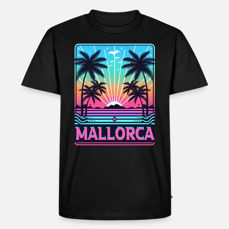 Mallorca - Männer Premium Bio T-Shirt - Schwarz
