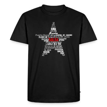 Salsa Star Shirt white - Mambo New York - Men's Premium Organic T-Shirt - black - Front - Nico (187cm)