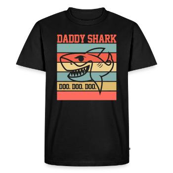 DADDY SHARK SHIRT - Men's Premium Organic T-Shirt - black - Front - Nico (187cm)
