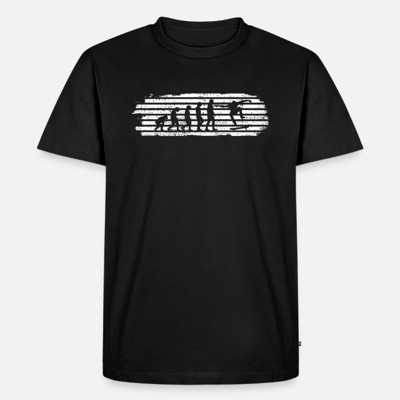 Skateboard Evolution - Männer Premium Bio T-Shirt - Schwarz