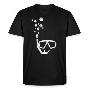 Plongée en apnée - T-shirt Premium bio Homme - noir - Devant - Nico (187cm)