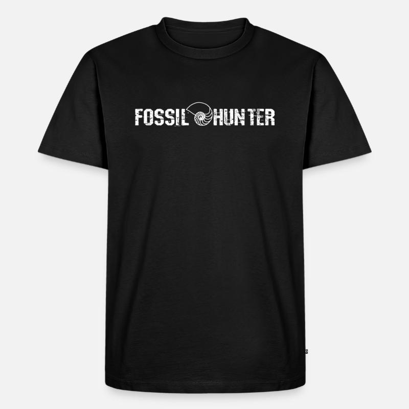 FOSSILE DINOSAURIER - Männer Premium Bio T-Shirt - Schwarz