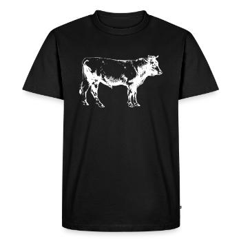 Vache - T-shirt Premium bio Homme - noir - Devant - Nico (187cm)