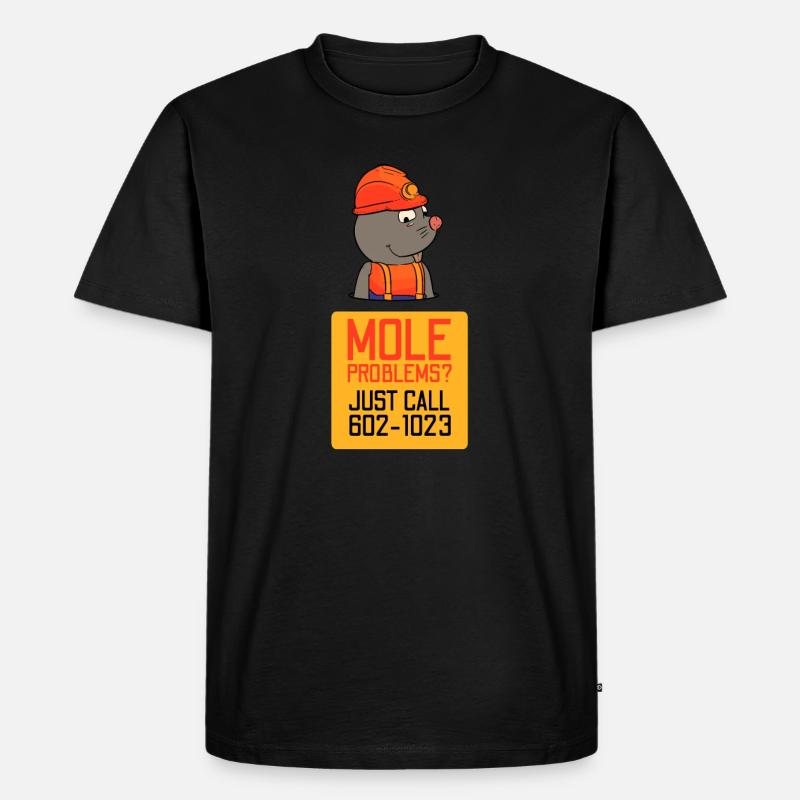 Mole Problems - Männer Premium Bio T-Shirt - Schwarz
