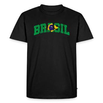 Drapeau du brésil - T-shirt Premium bio Homme - noir - Devant - Nico (187cm)