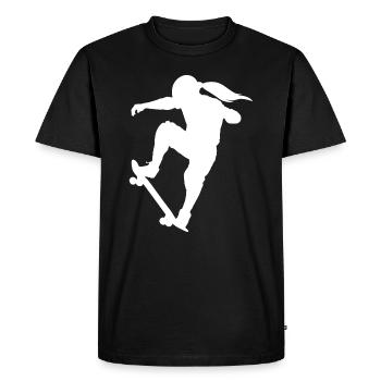 Patineuse - T-shirt Premium bio Homme - noir - Devant - Nico (187cm)