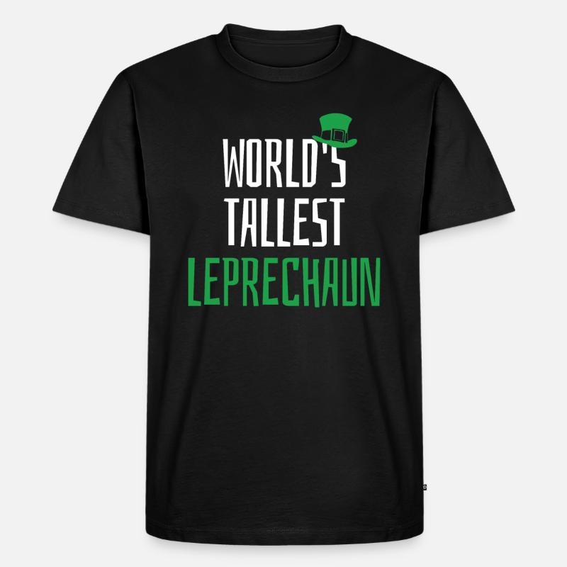 ST PATRICKS DAY LEPRECHAUN - Männer Premium Bio T-Shirt - Schwarz