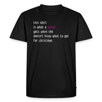 Sœur Noël présente - T-shirt Premium bio Homme - noir - Devant - Nico (187cm)