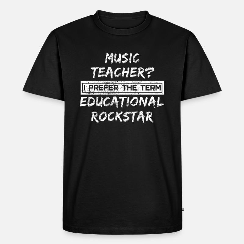 Musiklehrer - Männer Premium Bio T-Shirt - Schwarz