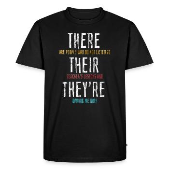 Englischlehrer für Grammatik - Männer Premium Bio T-Shirt - Schwarz - Vorne - Nico (187cm)