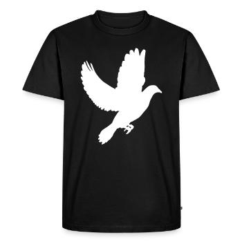 colombe - T-shirt Premium bio Homme - noir - Devant - Nico (187cm)