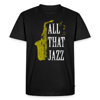 Sax Sax - Men's Premium Organic T-Shirt - black - Front - Nico (187cm)