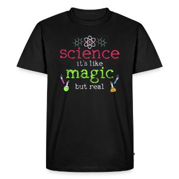 Science science science - Men's Premium Organic T-Shirt - black - Front - Nico (187cm)