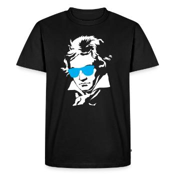 Beethoven - Men's Premium Organic T-Shirt - black - Front - Nico (187cm)