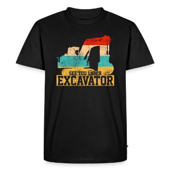 Excavator truck excavator - Men's Premium Organic T-Shirt - black - Front - Nico (187cm)