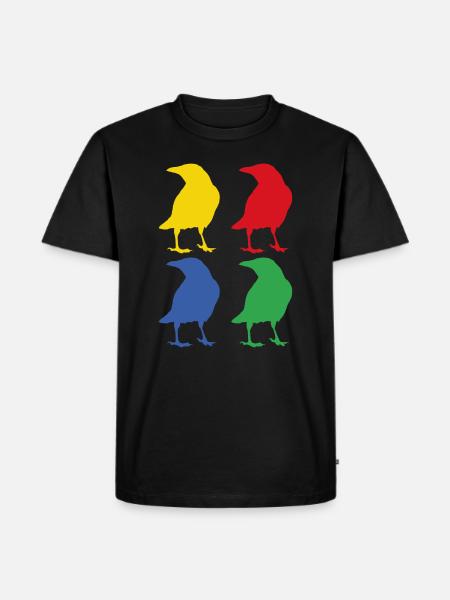 Crow animal raven - Men's Premium Organic T-Shirt - black