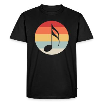 note de musique - T-shirt Premium bio Homme - noir - Devant - Nico (187cm)