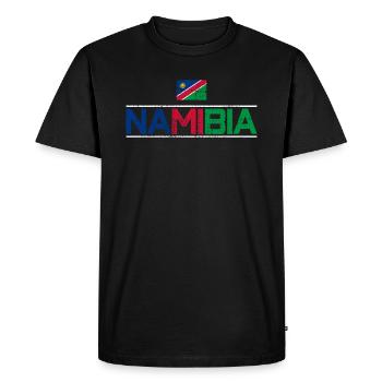 Namibie - T-shirt Premium bio Homme - noir - Devant - Nico (187cm)