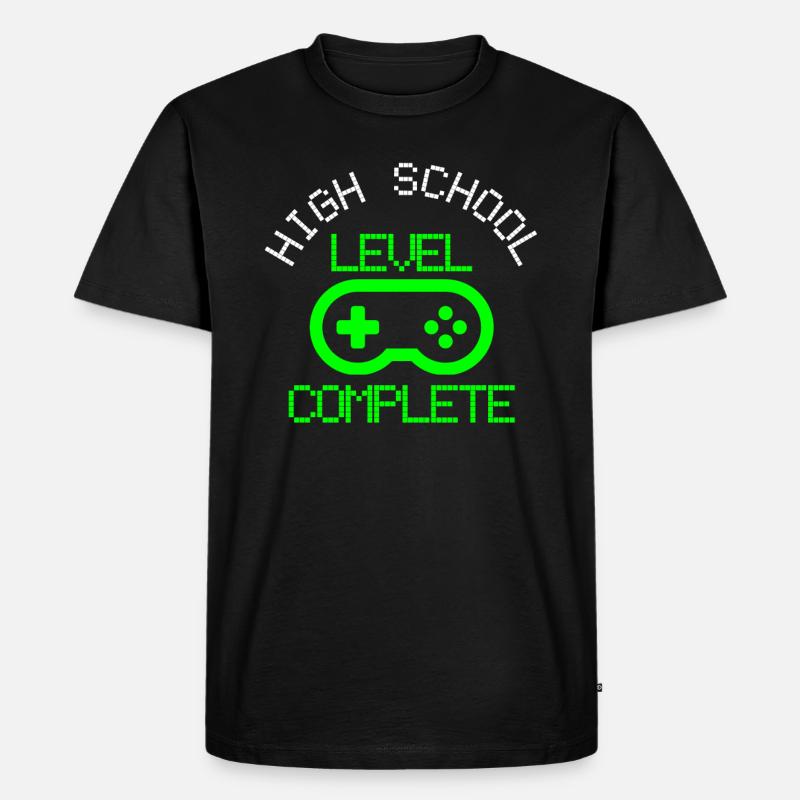 High School Abschluss - Männer Premium Bio T-Shirt - Schwarz