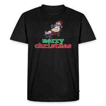 Noël en juillet - T-shirt Premium bio Homme - noir - Devant - Nico (187cm)