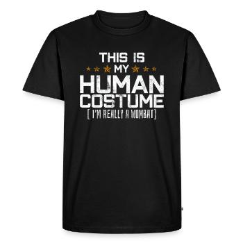 Wombat - Men's Premium Organic T-Shirt - black - Front - Nico (187cm)