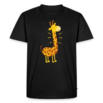 Girafes Girafes Girafes - T-shirt Premium bio Homme - noir - Devant - Nico (187cm)