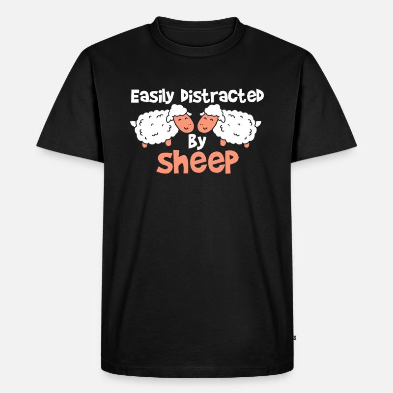 Schaf Schaf Schaf - Männer Premium Bio T-Shirt - Schwarz