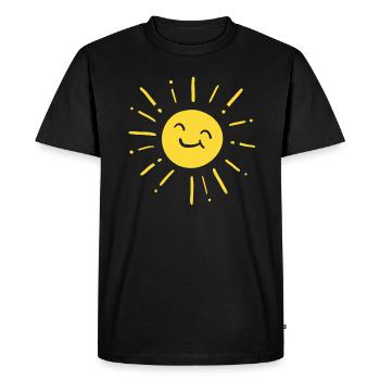 Soleil soleil - T-shirt Premium bio Homme - noir - Devant - Nico (187cm)