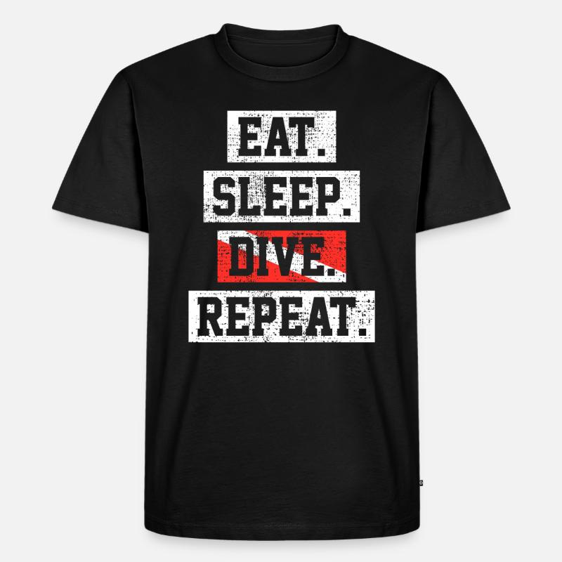 Plongée plongée plongée - T-shirt Premium bio Homme - noir