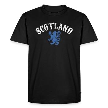 Scotland Lion Rampant - Men's Premium Organic T-Shirt - black - Front - Nico (187cm)