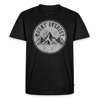 Mount Everest - Men's Premium Organic T-Shirt - black - Front - Nico (187cm)