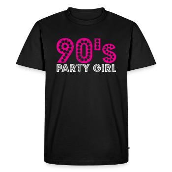 Fête des années 90 - T-shirt Premium bio Homme - noir - Devant - Nico (187cm)
