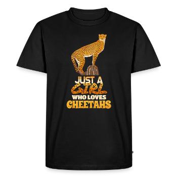 cheetah - Men's Premium Organic T-Shirt - black - Front - Nico (187cm)