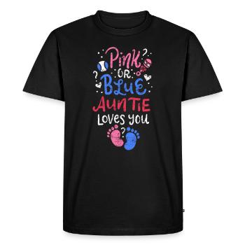 Tante révélation de genre - T-shirt Premium bio Homme - noir - Devant - Nico (187cm)