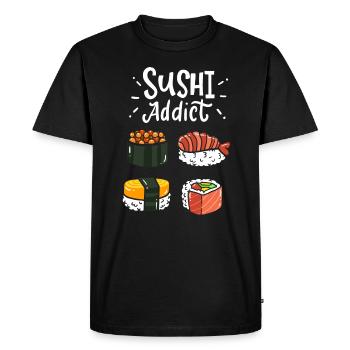 Sushi - T-shirt Premium bio Homme - noir - Devant - Nico (187cm)