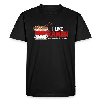 ramen - Men's Premium Organic T-Shirt - black - Front - Nico (187cm)