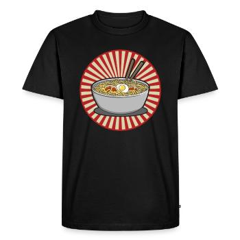 ramen - Men's Premium Organic T-Shirt - black - Front - Nico (187cm)