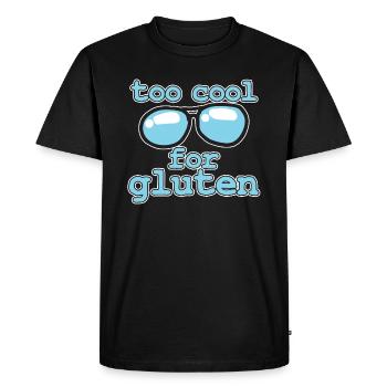 gluten - Men's Premium Organic T-Shirt - black - Front - Nico (187cm)