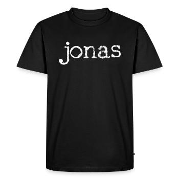 Jonas Name - T-shirt Premium bio Homme - noir - Devant - Nico (187cm)