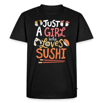 Sushi - T-shirt Premium bio Homme - noir - Devant - Nico (187cm)