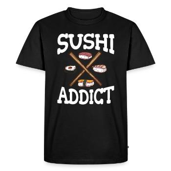Sushi - T-shirt Premium bio Homme - noir - Devant - Nico (187cm)