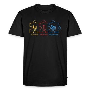 autism - Men's Premium Organic T-Shirt - black - Front - Nico (187cm)