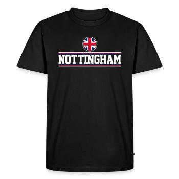 Nottingham - T-shirt Premium bio Homme - noir - Devant - Nico (187cm)