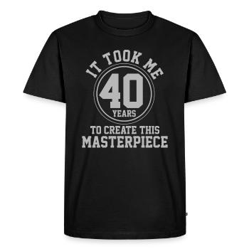 40ème anniversaire - T-shirt Premium bio Homme - noir - Devant - Nico (187cm)