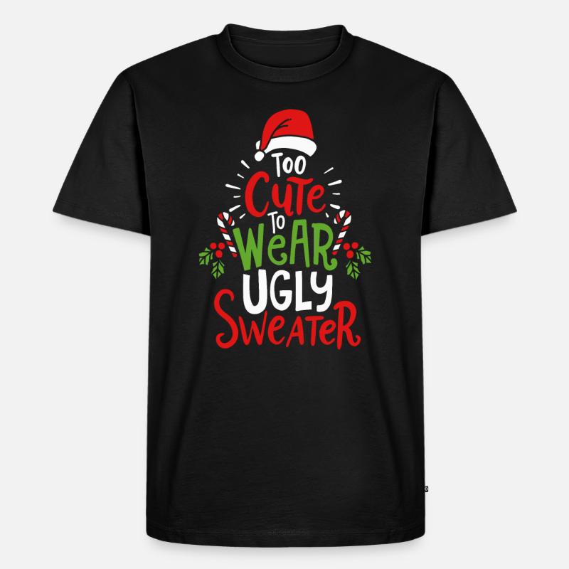 Hässlicher Weihnachtspullover - Männer Premium Bio T-Shirt - Schwarz