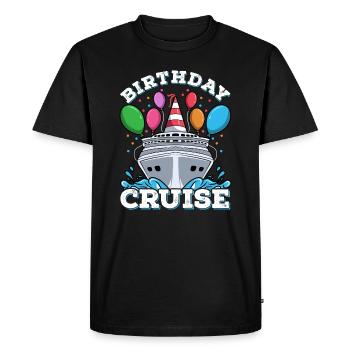 Croisière croisière anniversaire - T-shirt Premium bio Homme - noir - Devant - Nico (187cm)