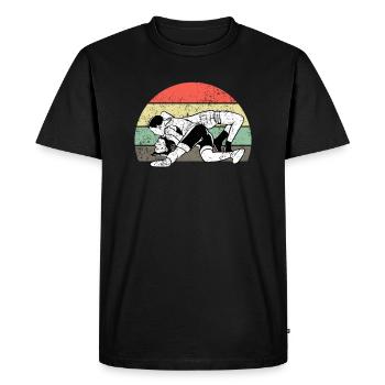 Rétro sonnerie - T-shirt Premium bio Homme - noir - Devant - Nico (187cm)