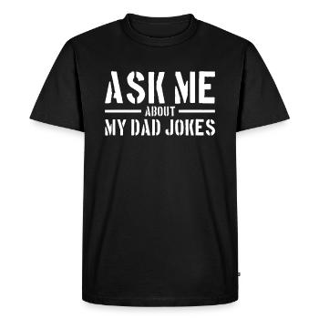 papa - T-shirt Premium bio Homme - noir - Devant - Nico (187cm)