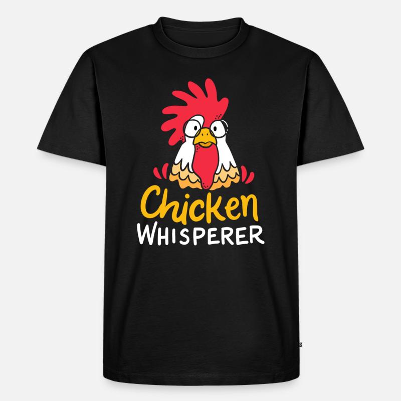 Hühner Hühnchen Bauer - Männer Premium Bio T-Shirt - Schwarz