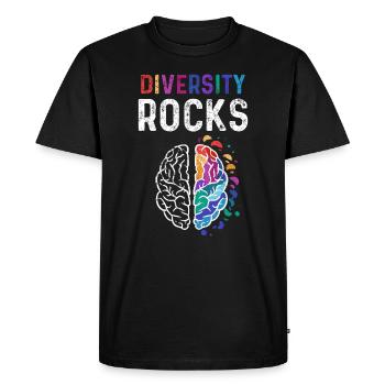 autisme - T-shirt Premium bio Homme - noir - Devant - Nico (187cm)
